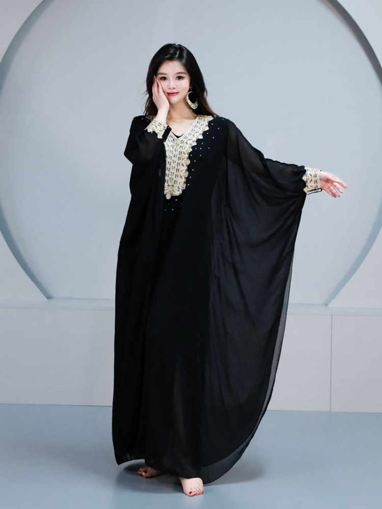 Belly Dance Persian Gulf Hair Toss Dance Khaleegy Robe Competition Level Performance Costume 910